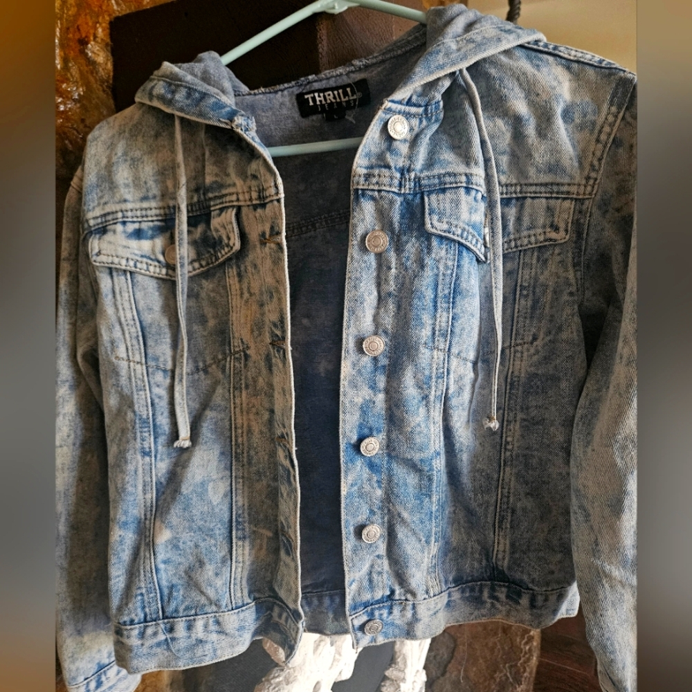 Thrill Hooded Denim Jacket!